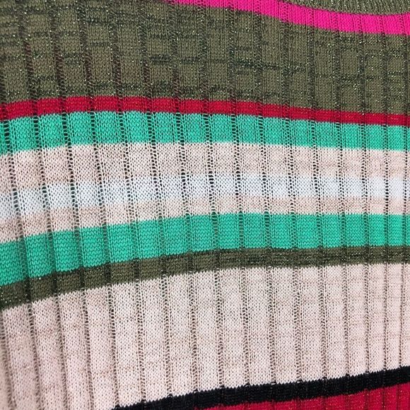 Juicy Couture Sparkle Multi Stripe Ribbed Long Sleeve Sweater - Picture 8 of 13